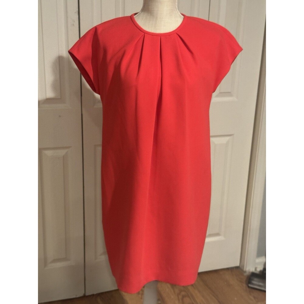 KATE SPADE Aladdin Pink Cap Sleeve Front Pleated Sheath Dress Women's Size 2